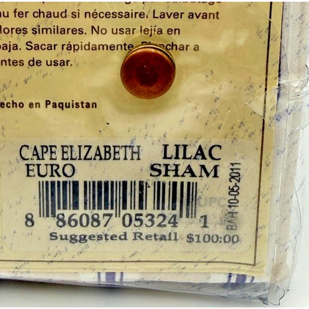 Ralph Lauren (1) Euro Pillow Sham Cape Elizabeth Lilac 26